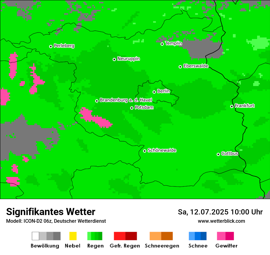 Modellkarten Signifikantes Wetter