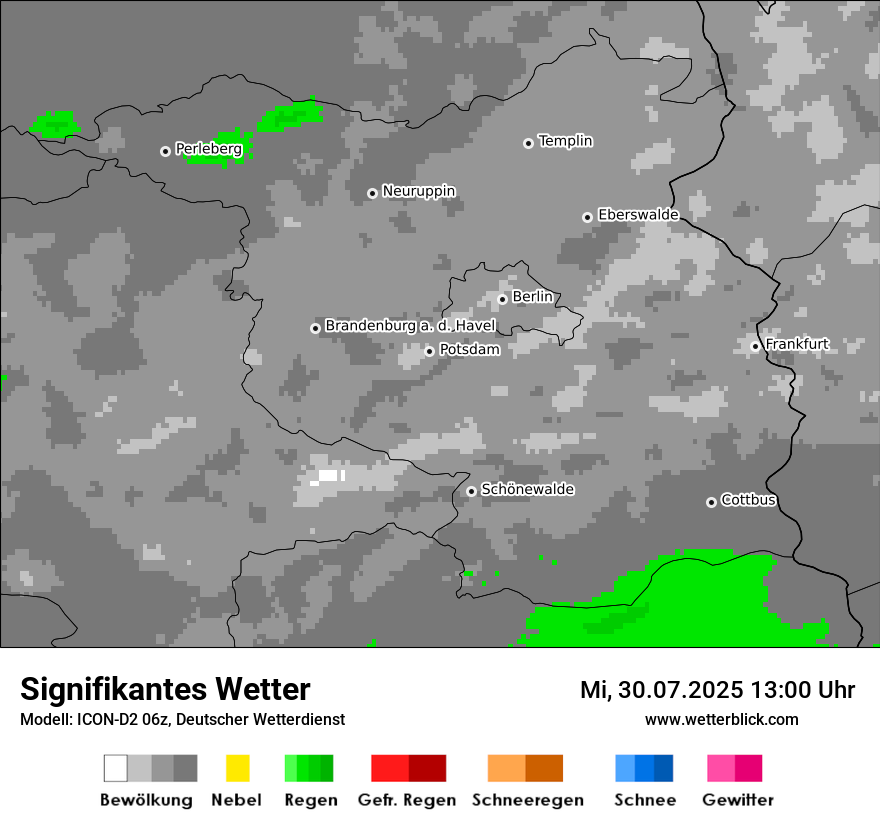 Modellkarten Signifikantes Wetter