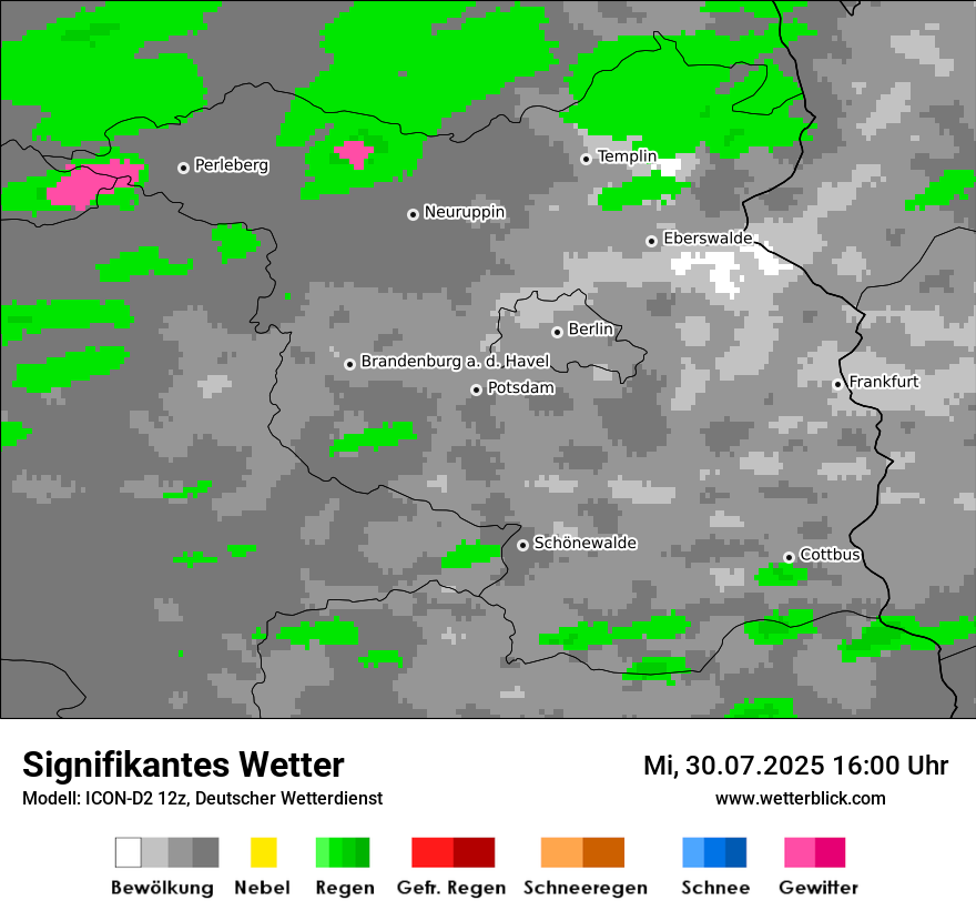 Modellkarten Signifikantes Wetter