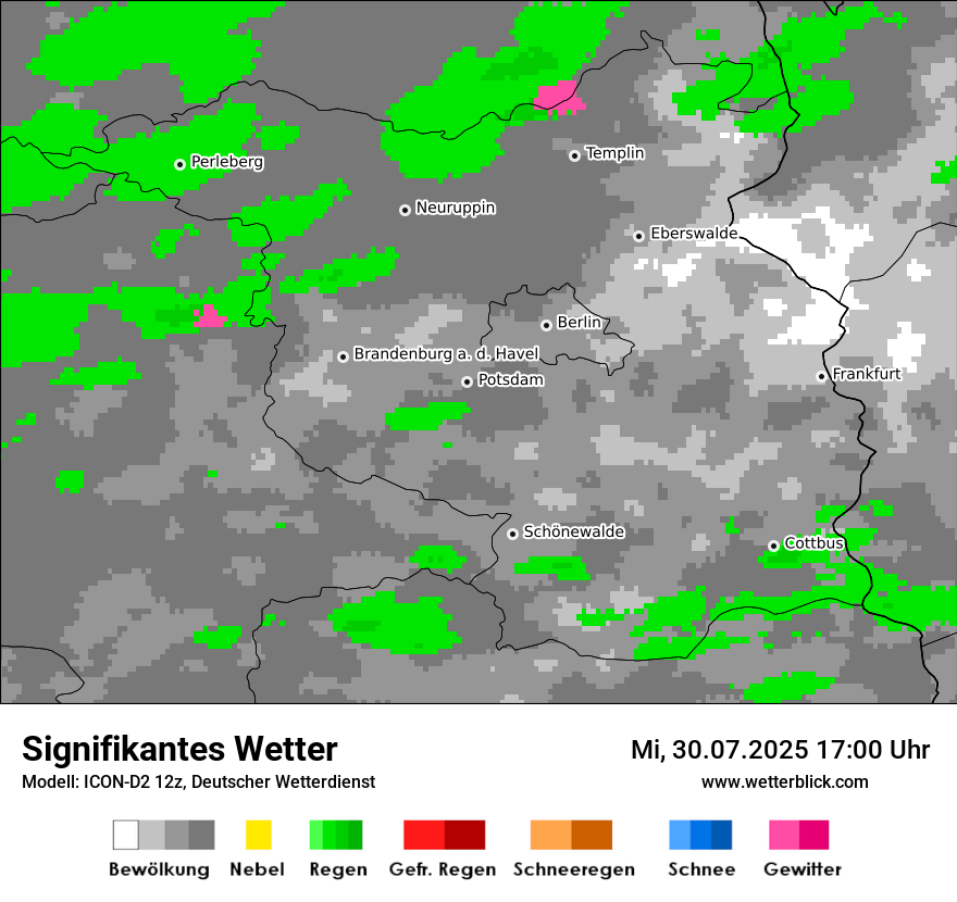Modellkarten Signifikantes Wetter