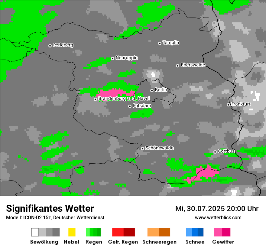 Modellkarten Signifikantes Wetter