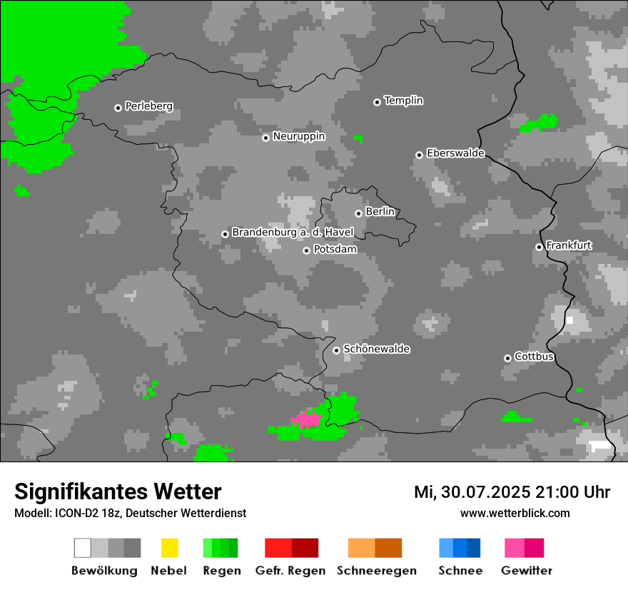 Modellkarten Signifikantes Wetter