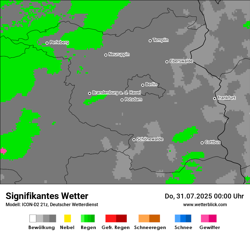 Modellkarten Signifikantes Wetter
