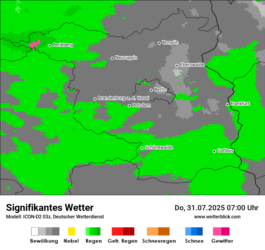 Modellkarten Signifikantes Wetter