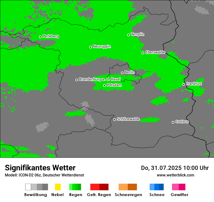 Modellkarten Signifikantes Wetter