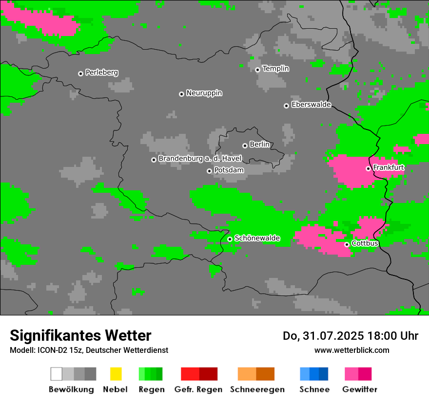 Modellkarten Signifikantes Wetter