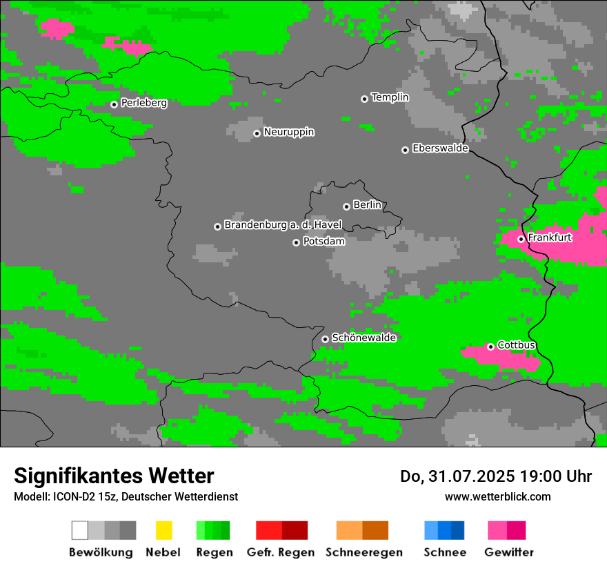 Modellkarten Signifikantes Wetter