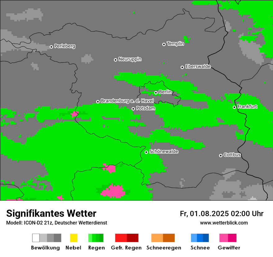 Modellkarten Signifikantes Wetter