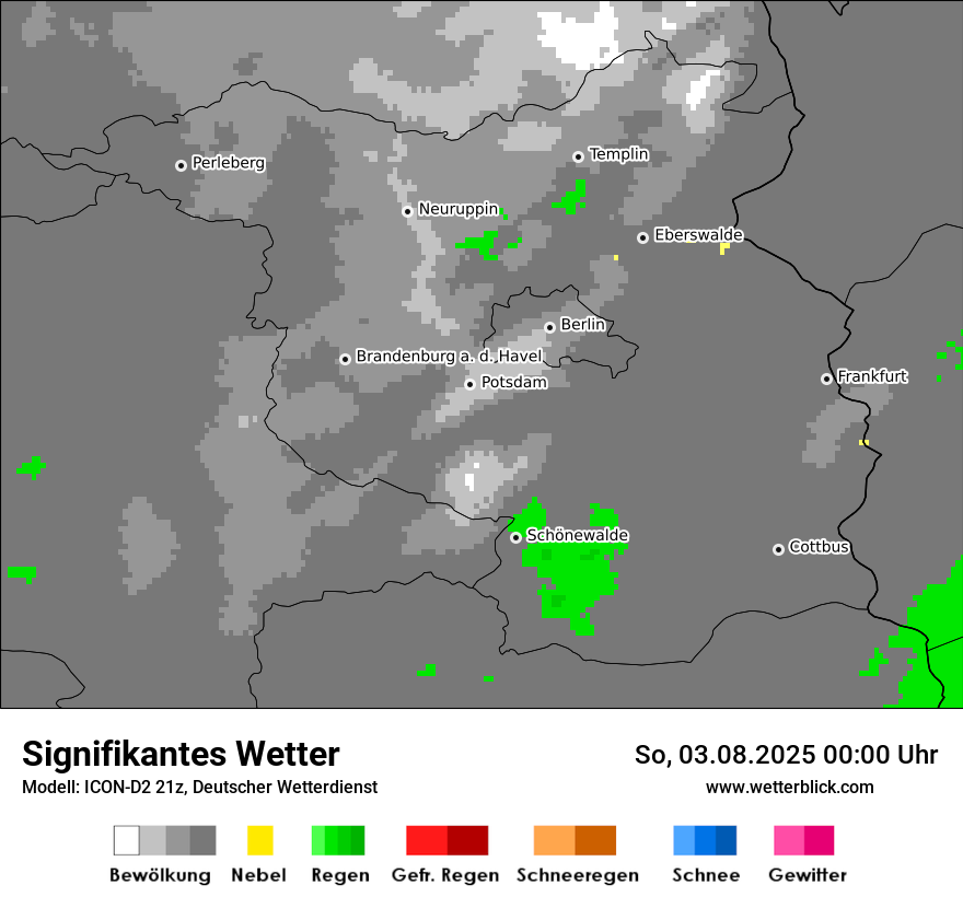 Modellkarten Signifikantes Wetter