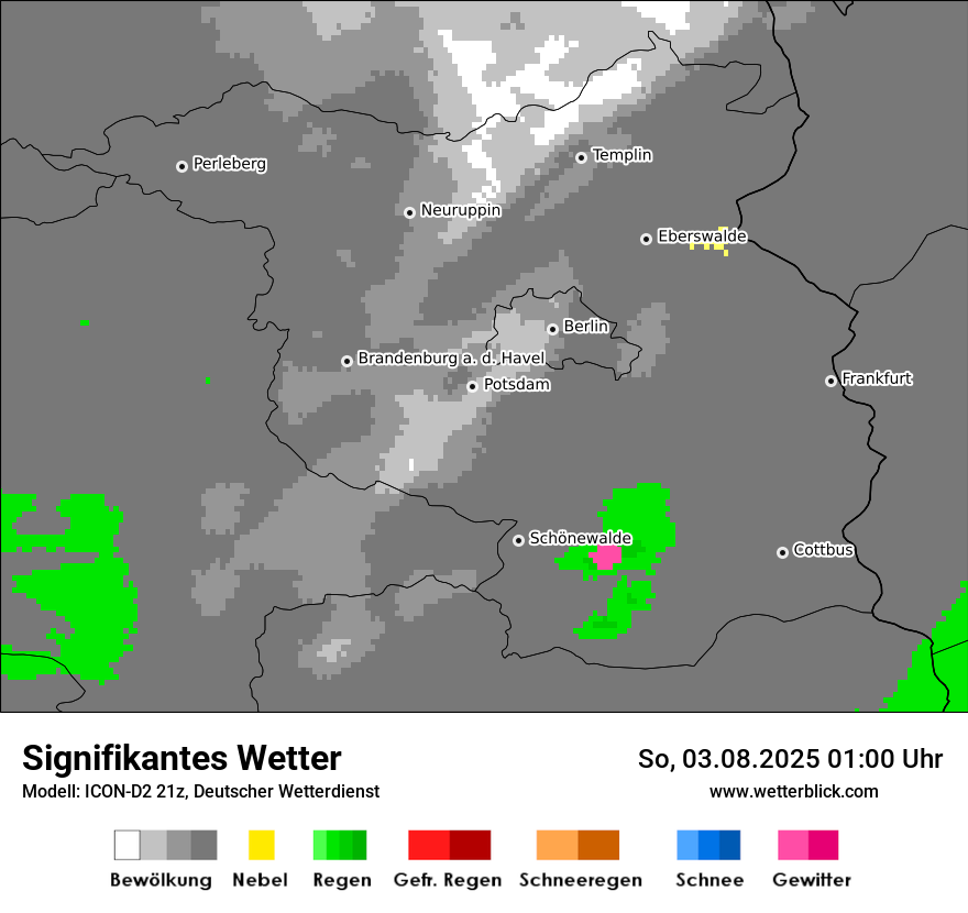 Modellkarten Signifikantes Wetter