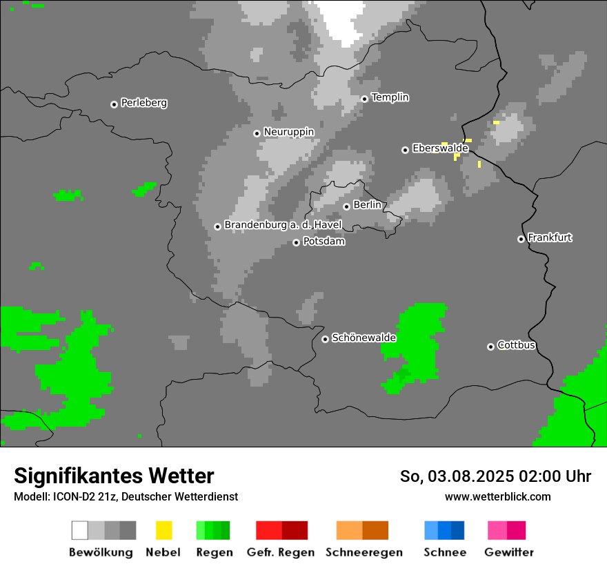 Modellkarten Signifikantes Wetter