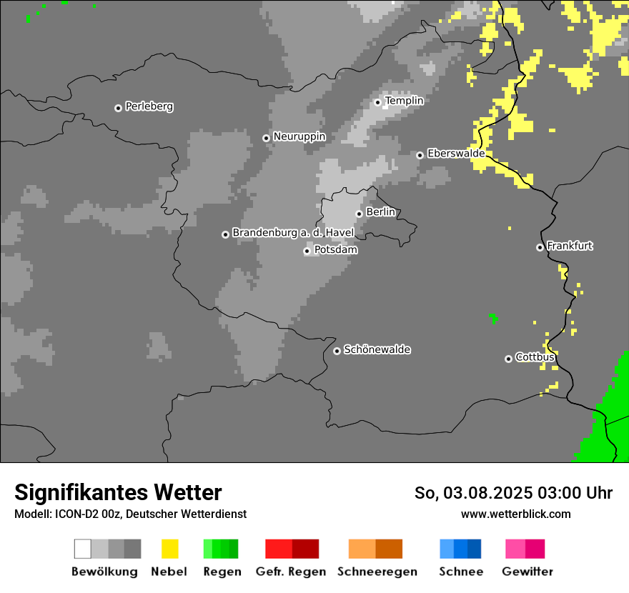 Modellkarten Signifikantes Wetter
