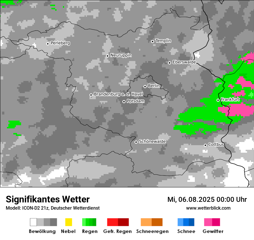 Modellkarten Signifikantes Wetter
