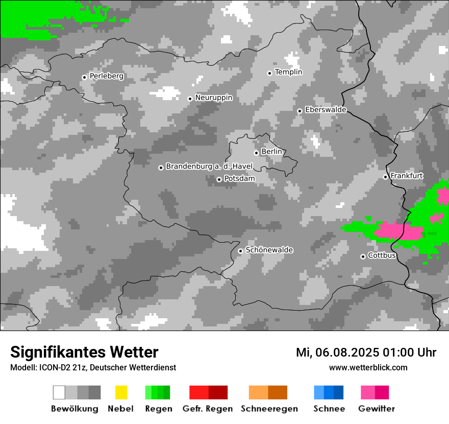 Modellkarten Signifikantes Wetter