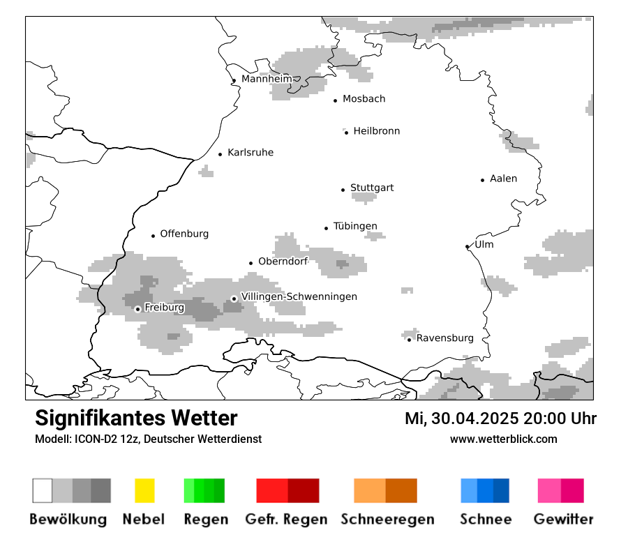 Modellkarten Signifikantes Wetter