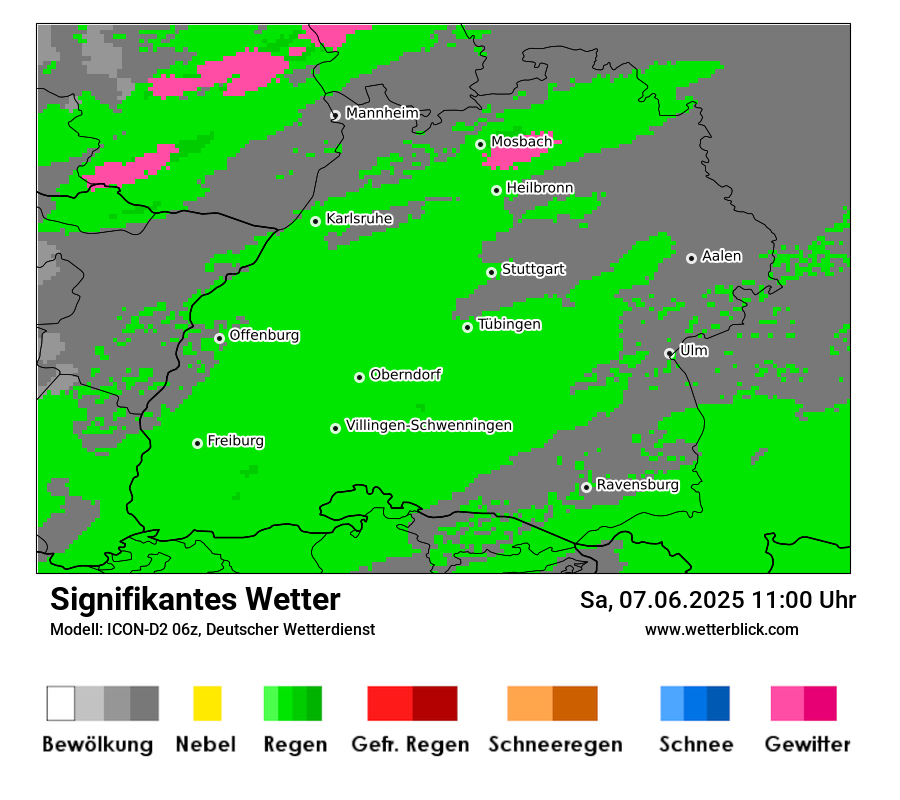 Modellkarten Signifikantes Wetter