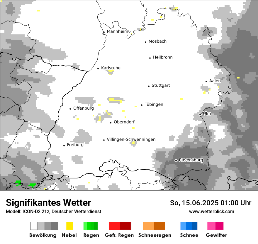 Modellkarten Signifikantes Wetter