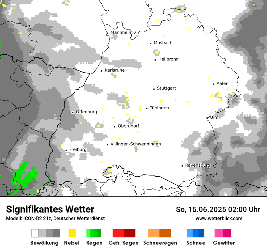 Modellkarten Signifikantes Wetter