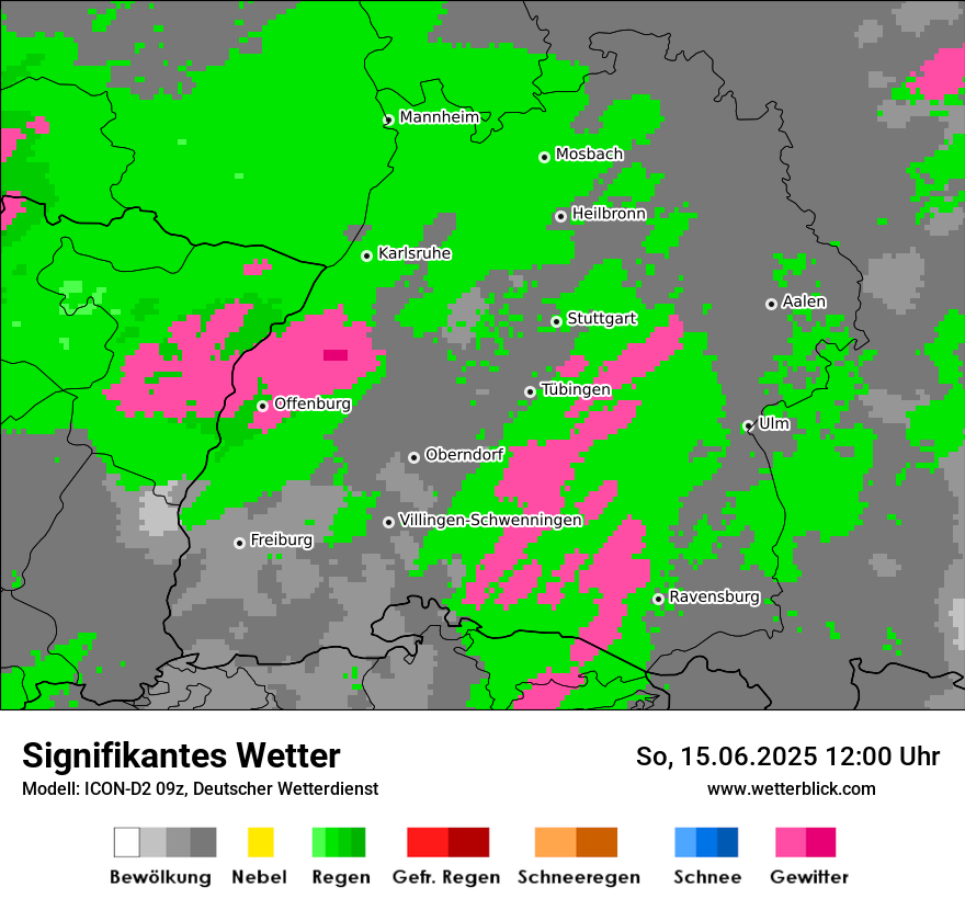 Modellkarten Signifikantes Wetter