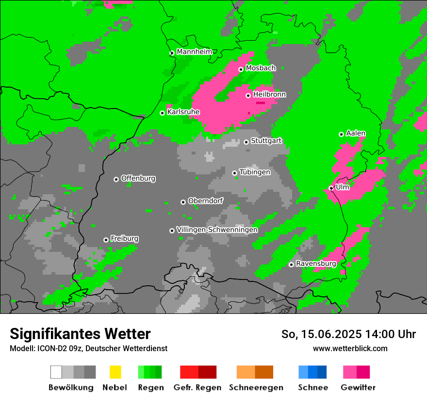 Modellkarten Signifikantes Wetter
