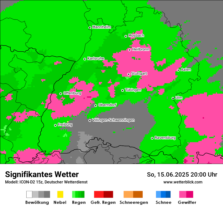 Modellkarten Signifikantes Wetter