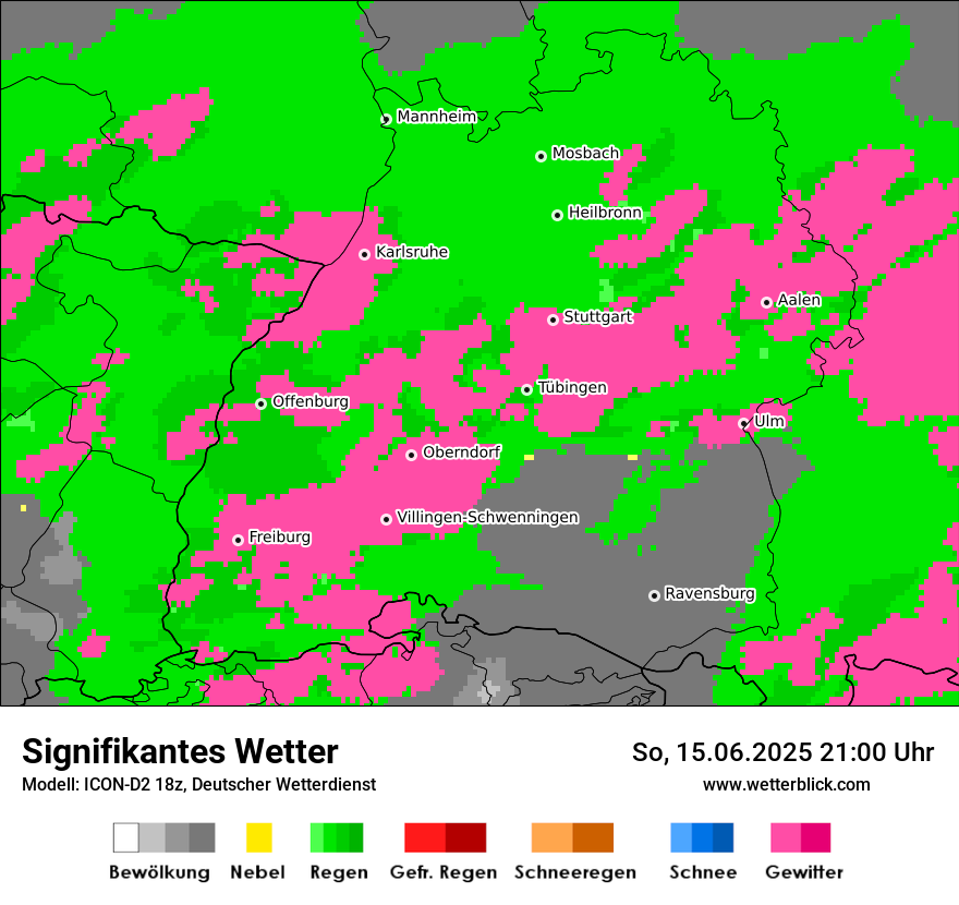 Modellkarten Signifikantes Wetter