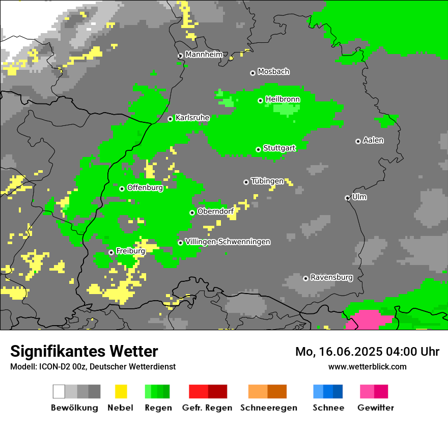 Modellkarten Signifikantes Wetter