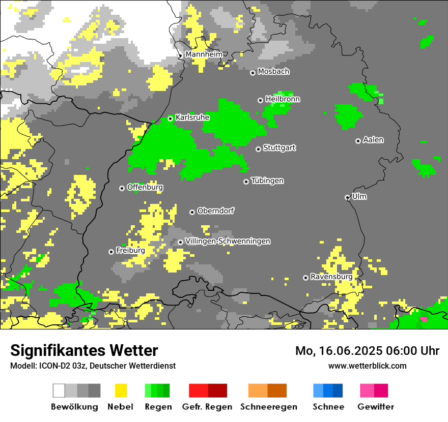Modellkarten Signifikantes Wetter