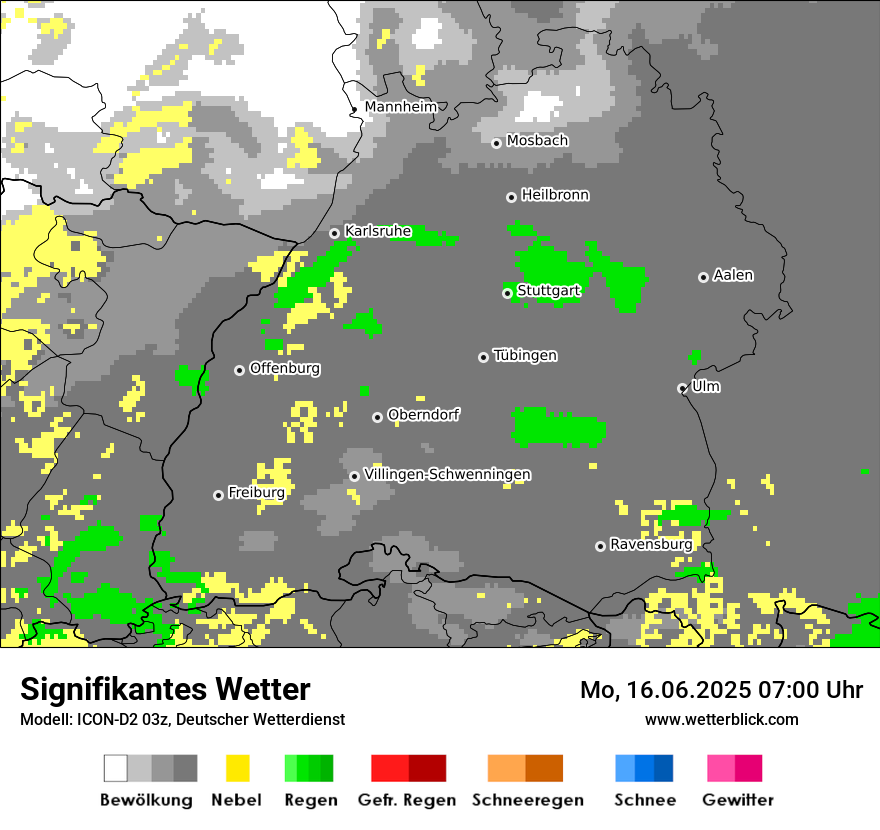Modellkarten Signifikantes Wetter