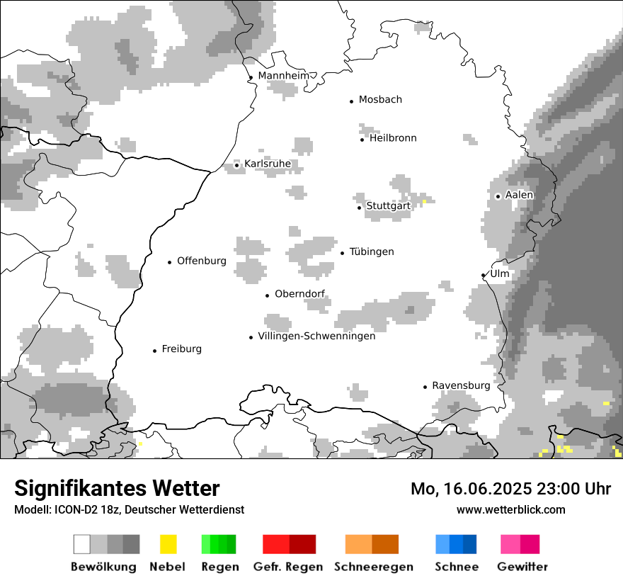 Modellkarten Signifikantes Wetter