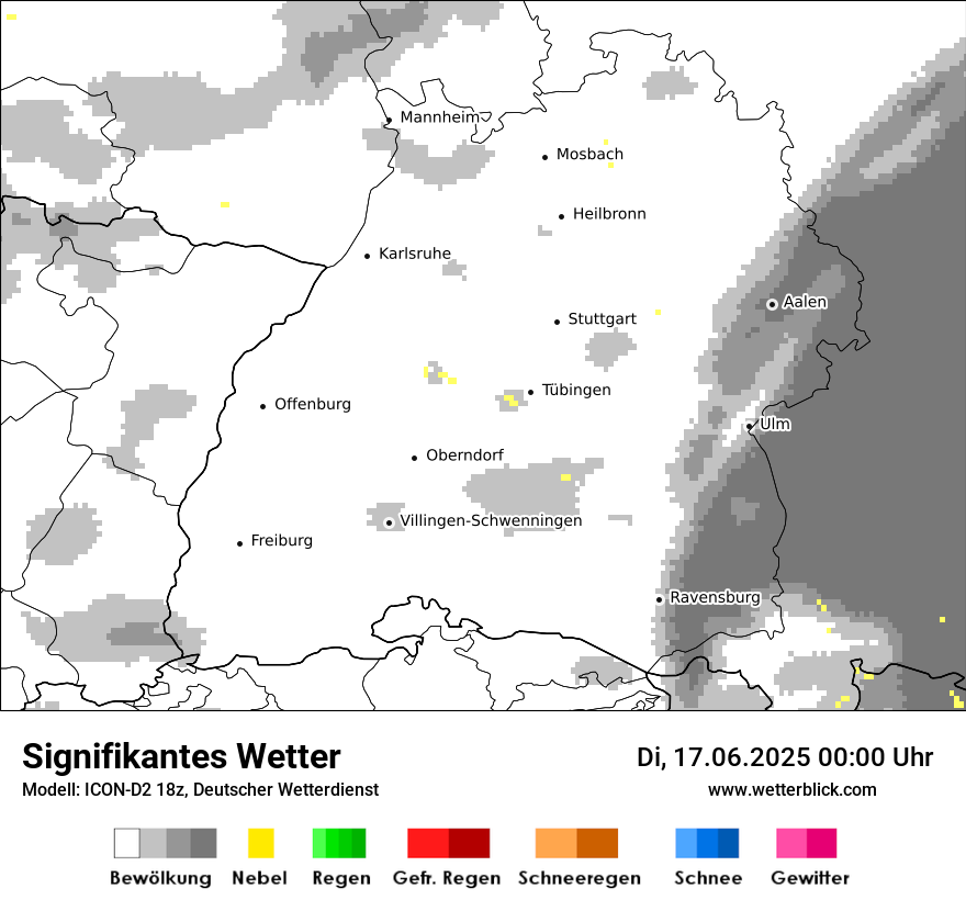 Modellkarten Signifikantes Wetter