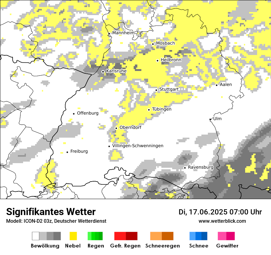 Modellkarten Signifikantes Wetter