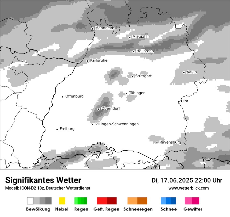 Modellkarten Signifikantes Wetter