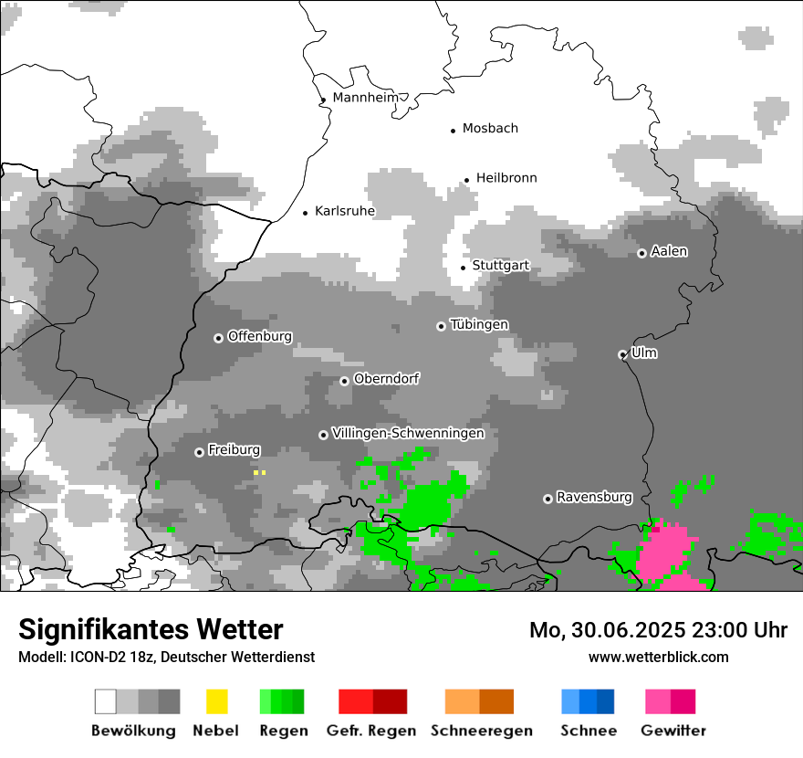 Modellkarten Signifikantes Wetter