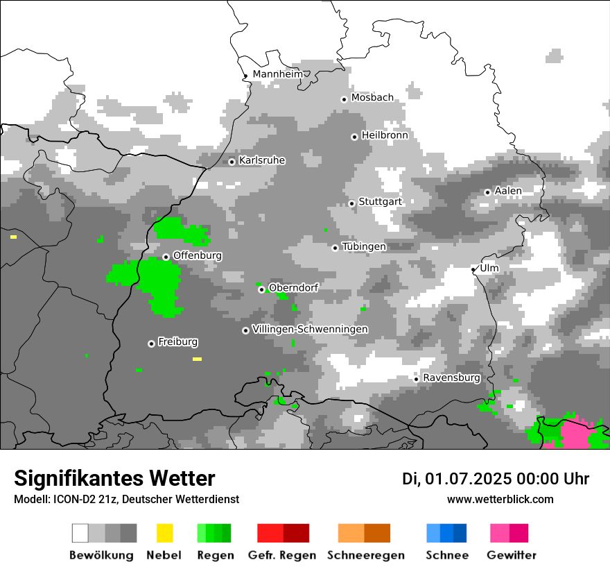 Modellkarten Signifikantes Wetter