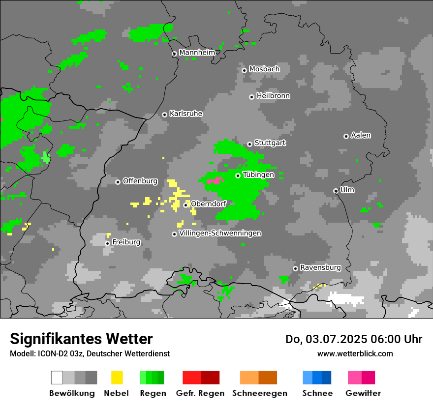 Modellkarten Signifikantes Wetter