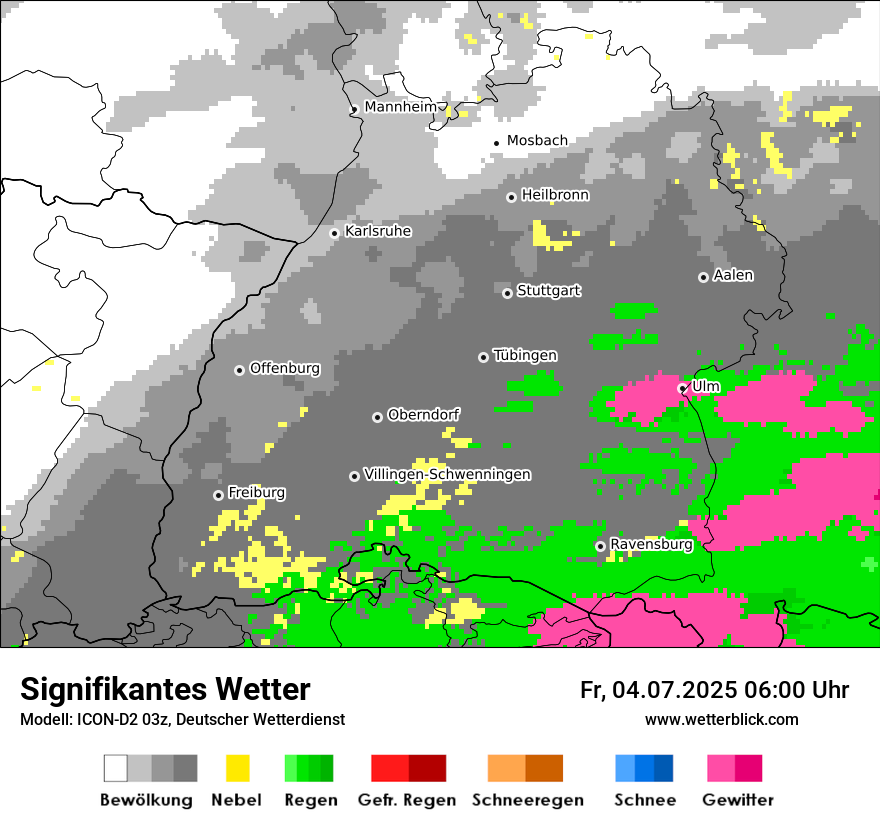 Modellkarten Signifikantes Wetter