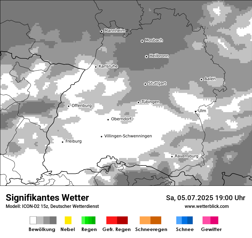 Modellkarten Signifikantes Wetter