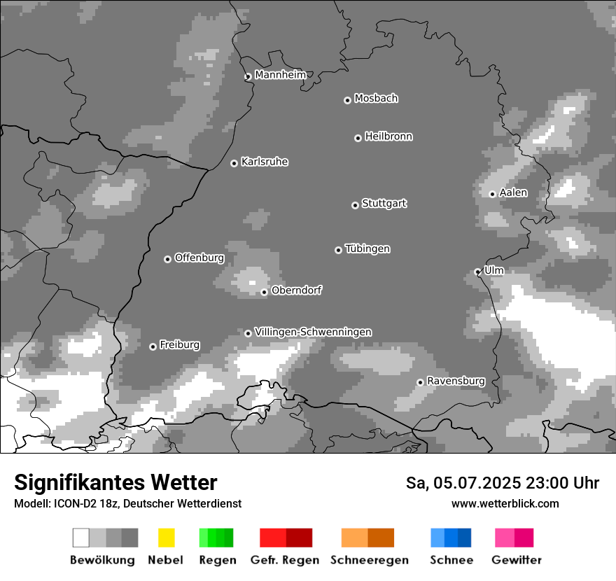 Modellkarten Signifikantes Wetter