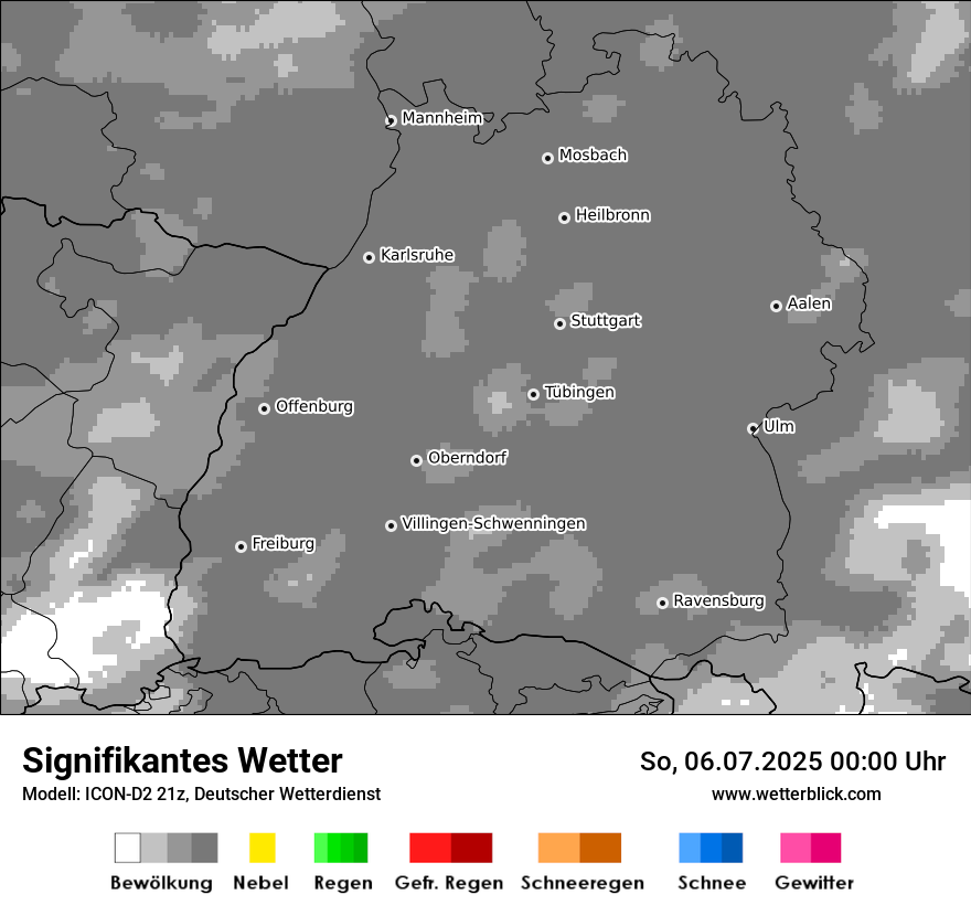 Modellkarten Signifikantes Wetter