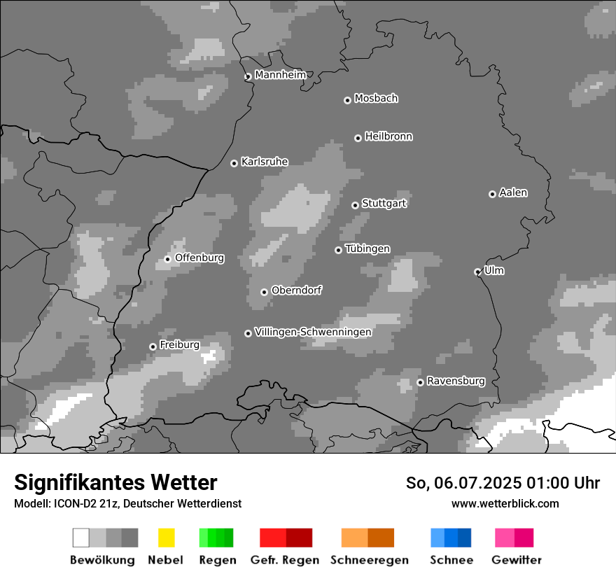 Modellkarten Signifikantes Wetter