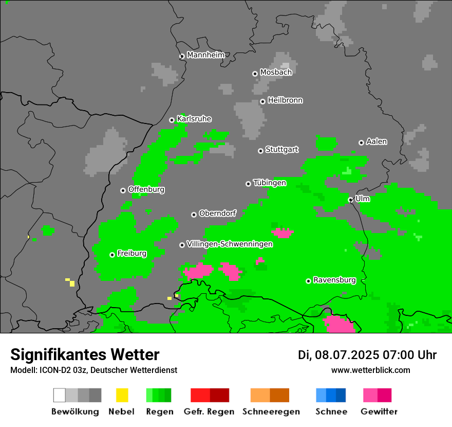 Modellkarten Signifikantes Wetter