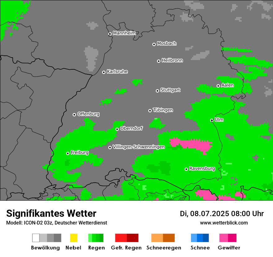 Modellkarten Signifikantes Wetter