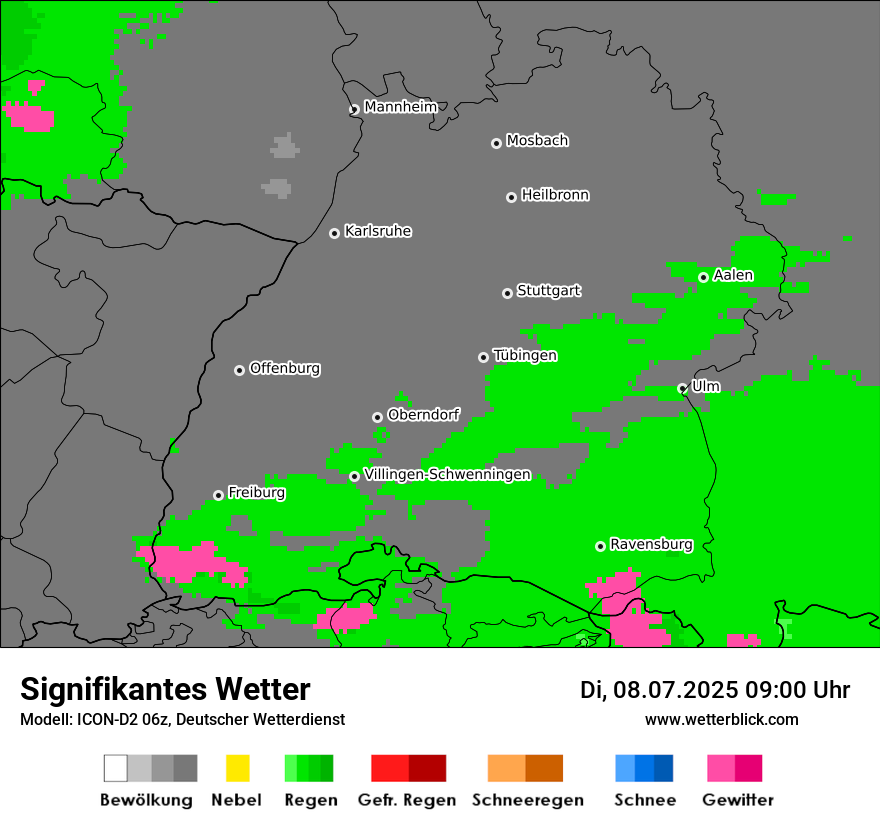 Modellkarten Signifikantes Wetter