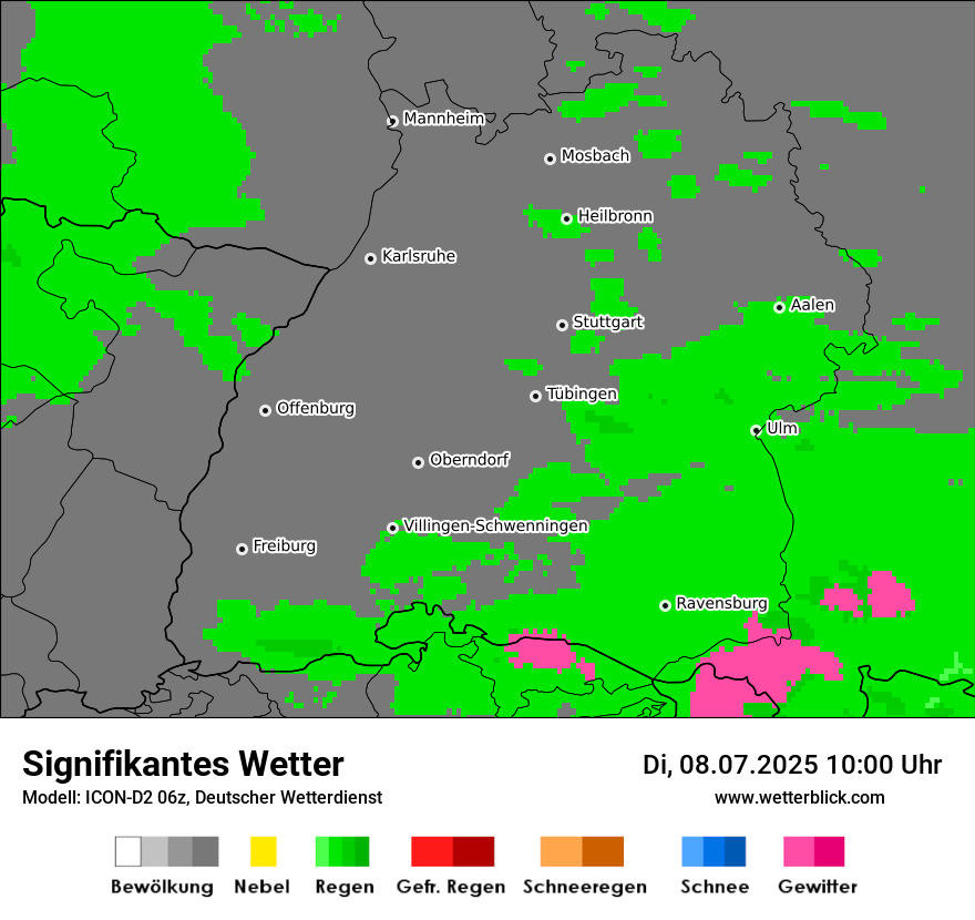 Modellkarten Signifikantes Wetter