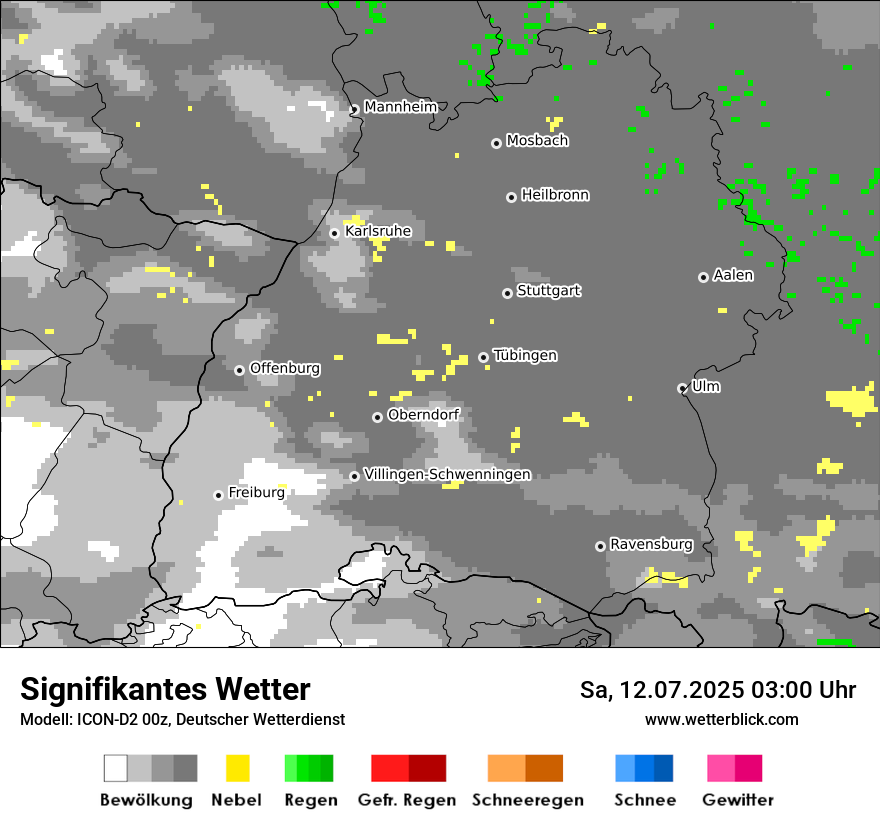 Modellkarten Signifikantes Wetter