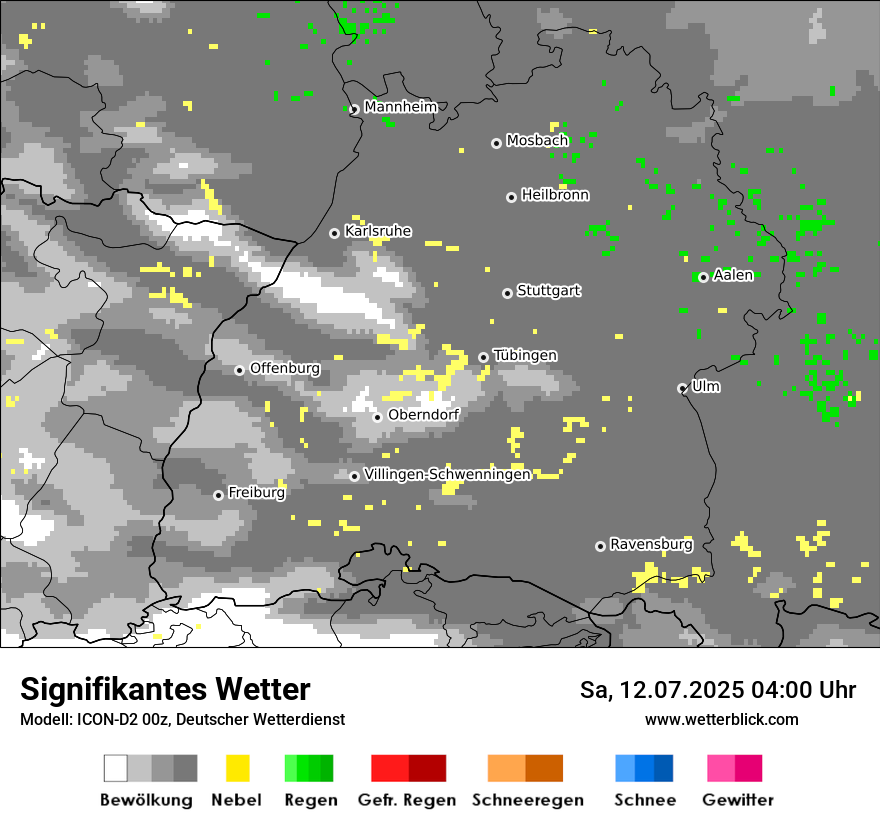 Modellkarten Signifikantes Wetter