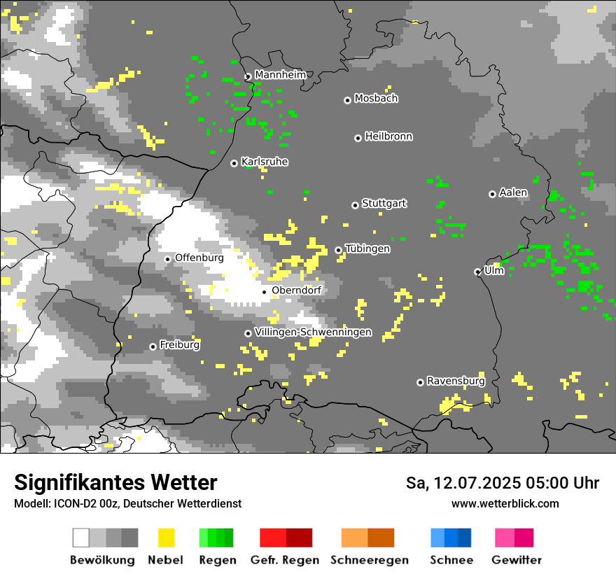 Modellkarten Signifikantes Wetter