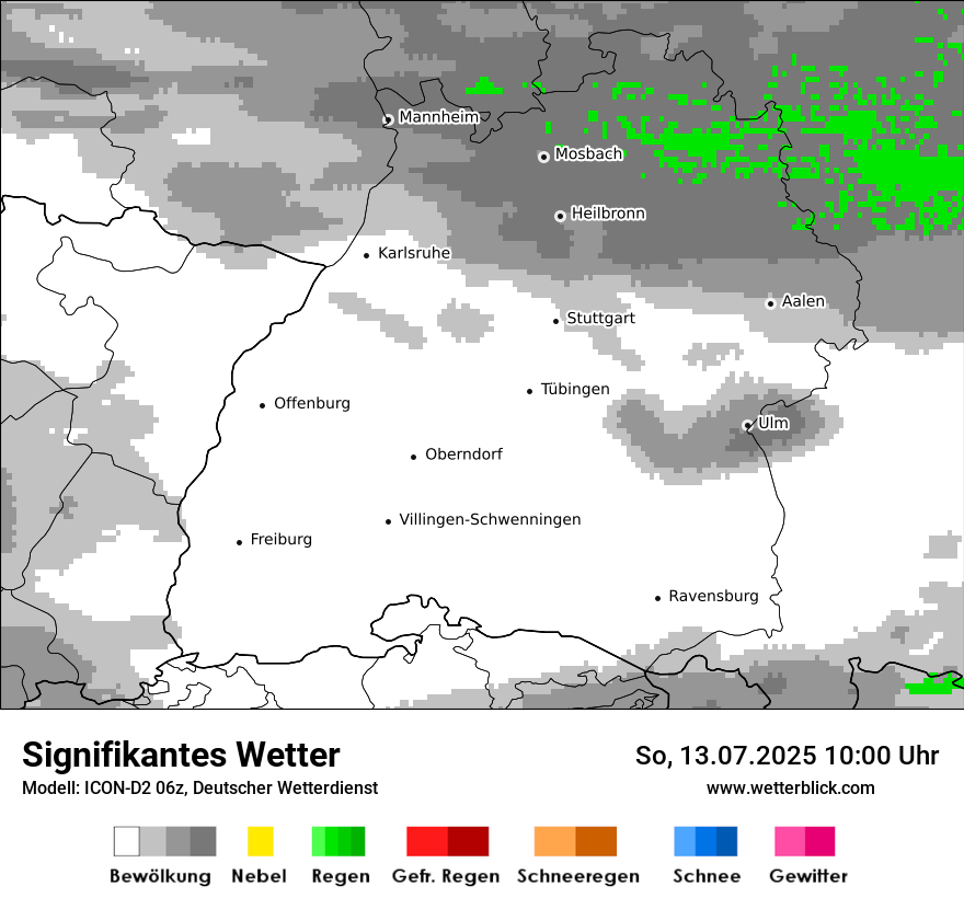 Modellkarten Signifikantes Wetter