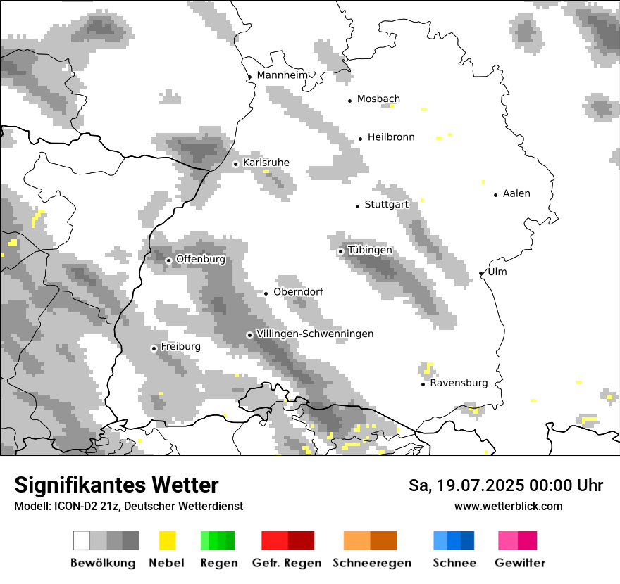 Modellkarten Signifikantes Wetter